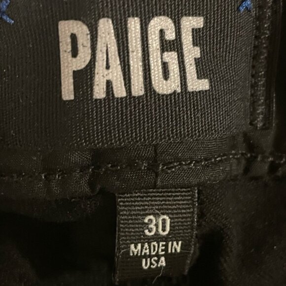 PAIGE HOXTON STRAIGHT BLACK JEANS 30 - Picture 12 of 12